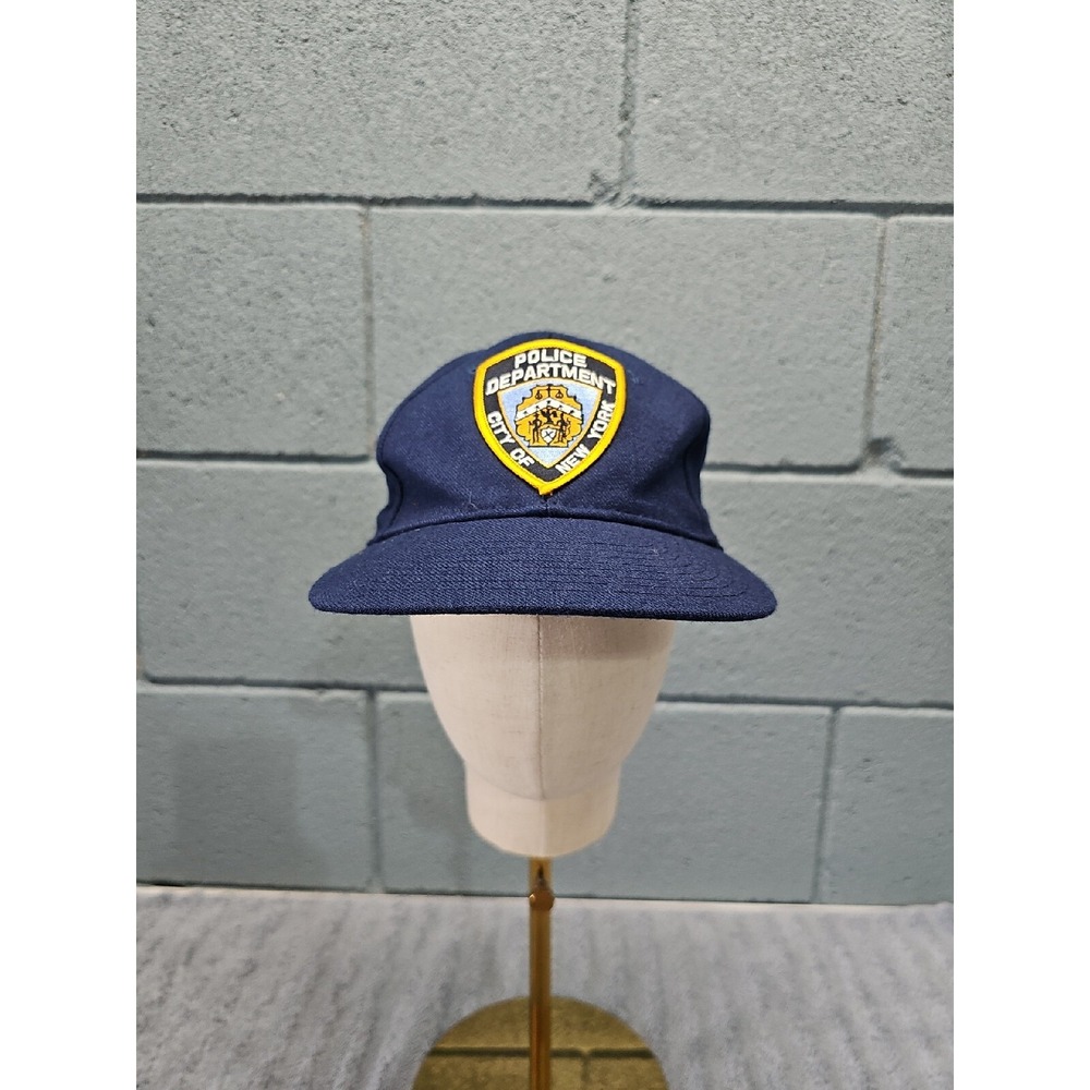George Blue Vintage Strap Back Police Hat Cap Department City of New York
